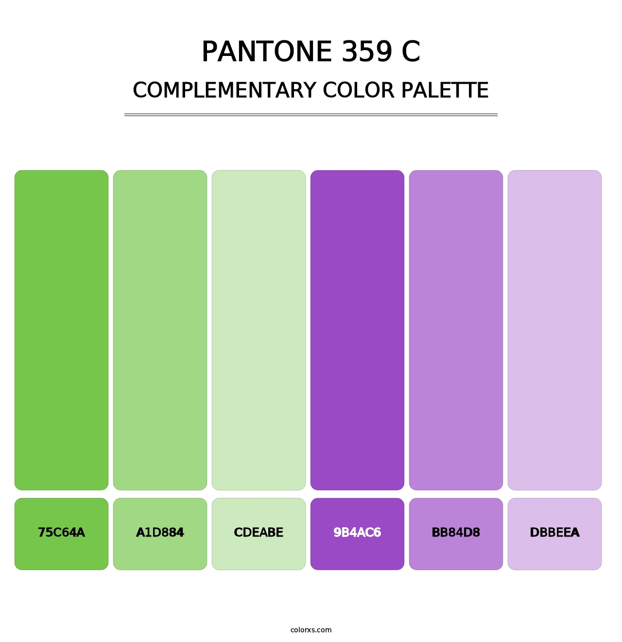PANTONE 359 C - Complementary Color Palette