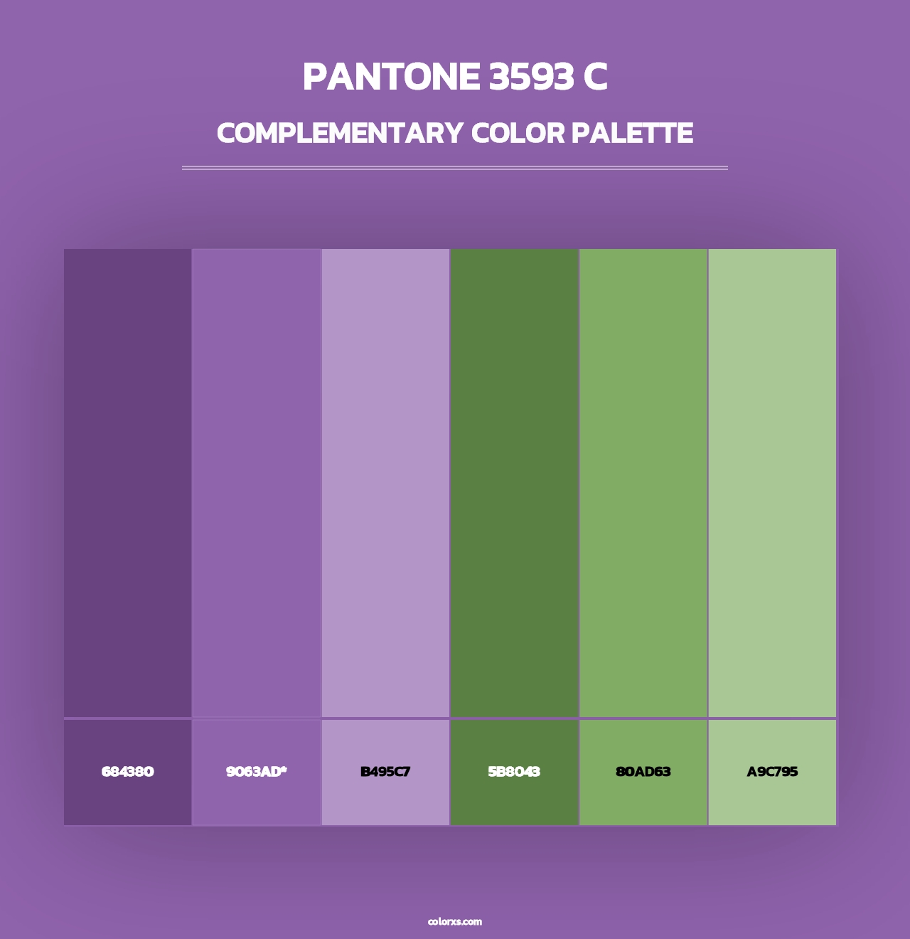 PANTONE 3593 C - Complementary Color Palette