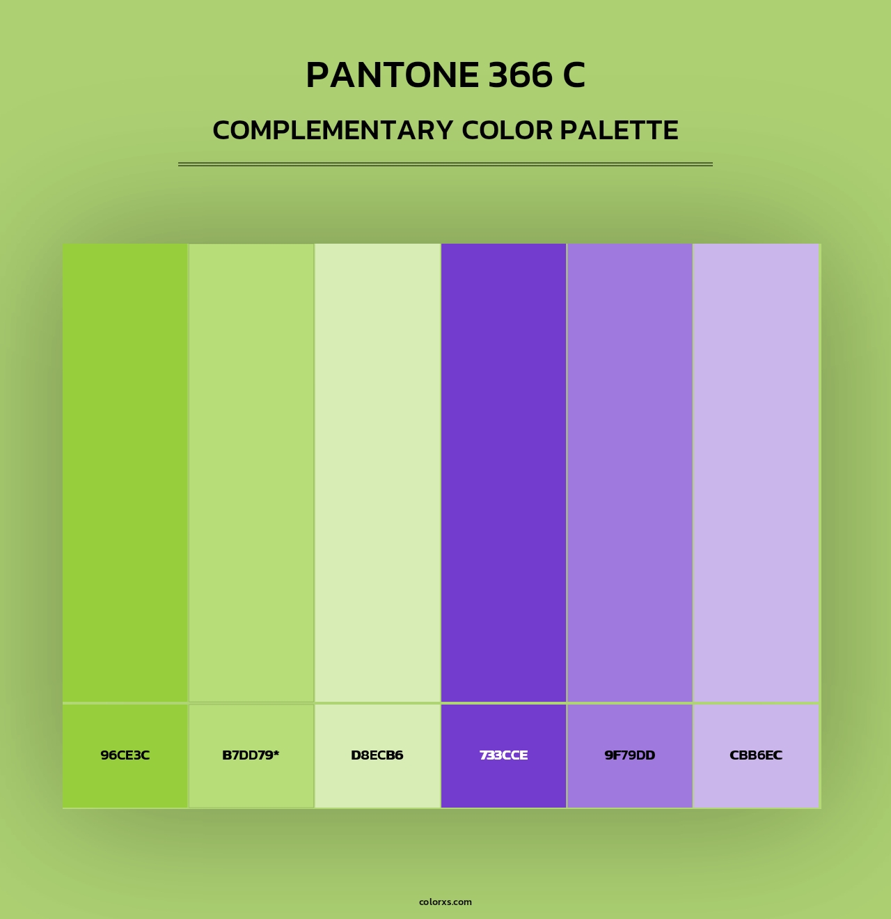 PANTONE 366 C - Complementary Color Palette
