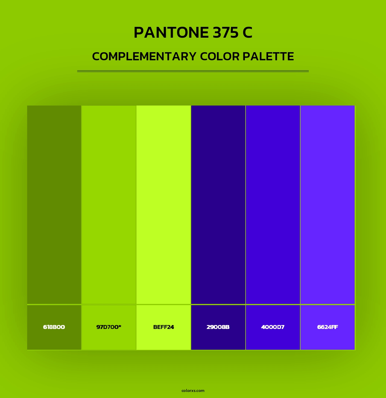 PANTONE 375 C - Complementary Color Palette
