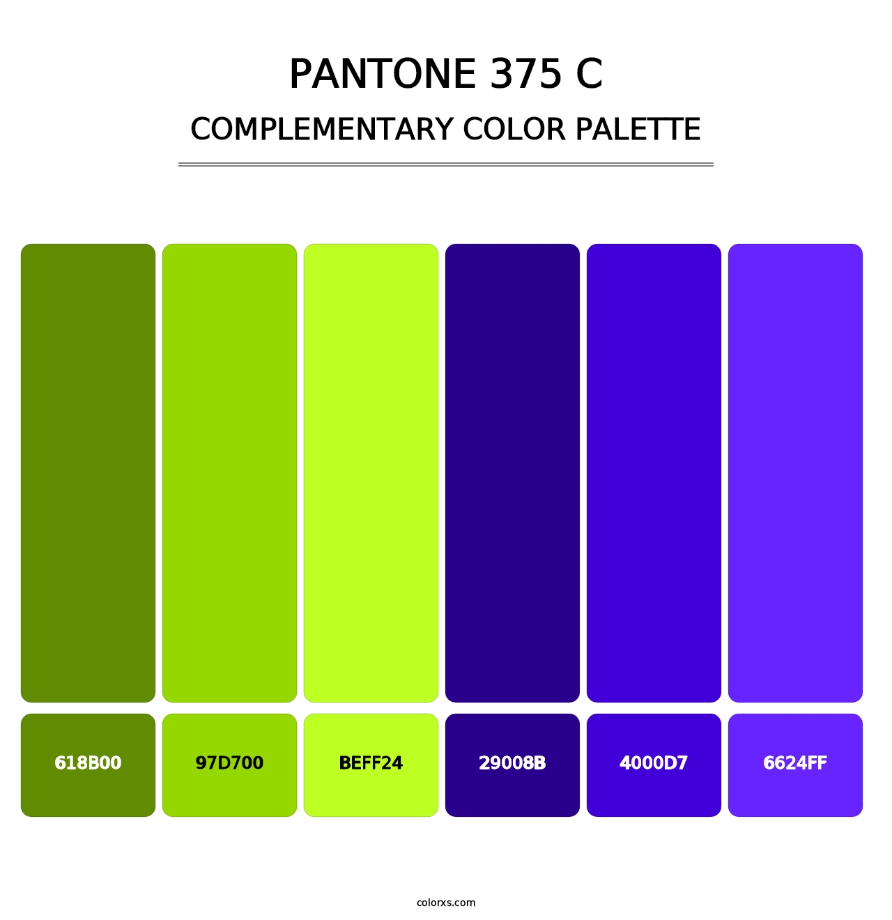 PANTONE 375 C - Complementary Color Palette