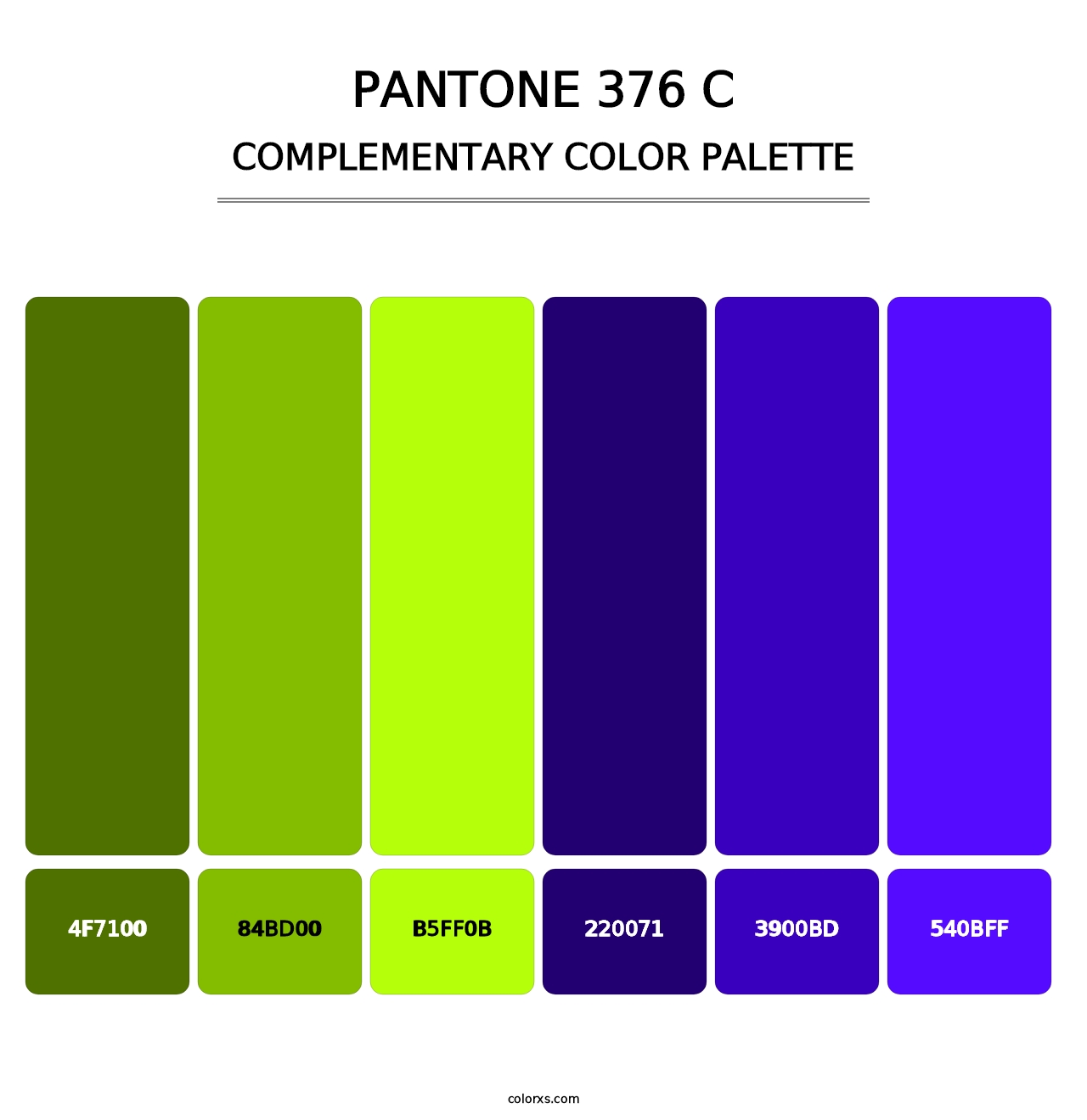 PANTONE 376 C - Complementary Color Palette