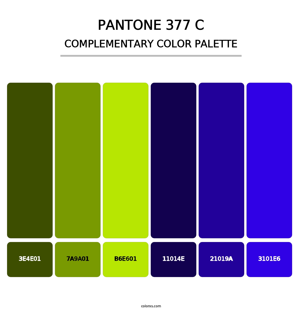 PANTONE 377 C - Complementary Color Palette