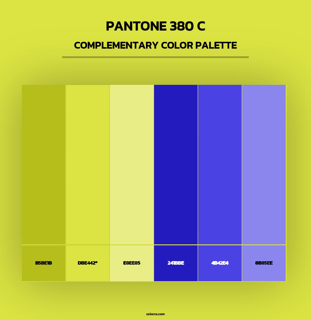 PANTONE 380 C - Complementary Color Palette