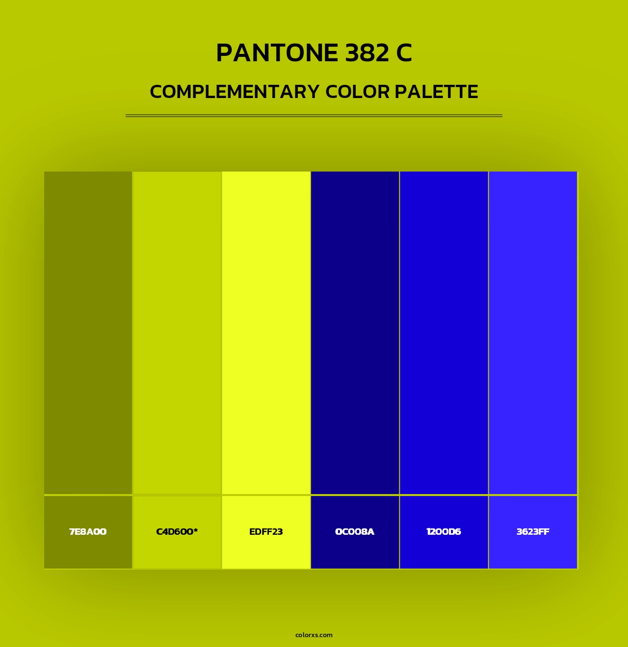PANTONE 382 C - Complementary Color Palette