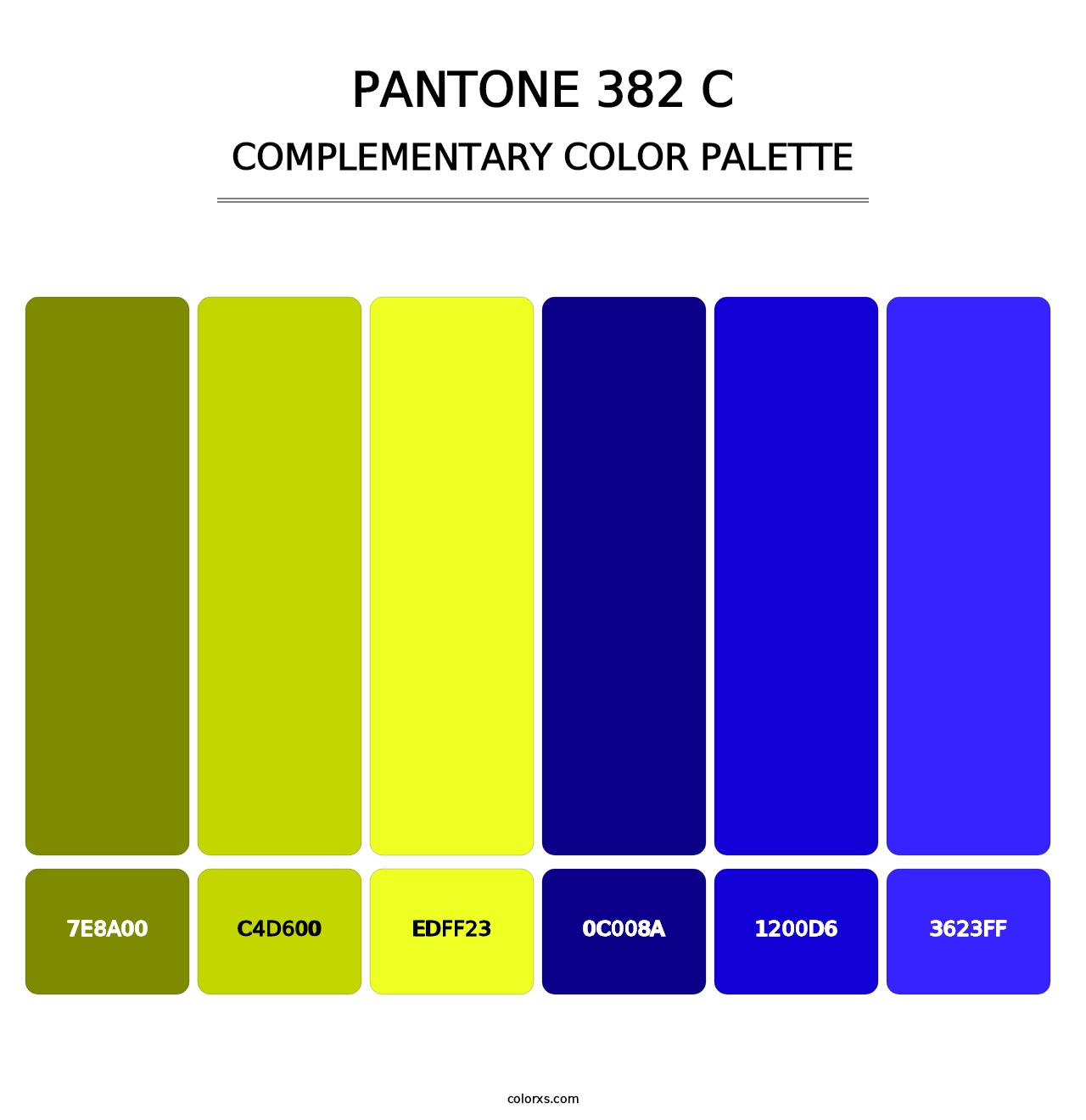 PANTONE 382 C - Complementary Color Palette