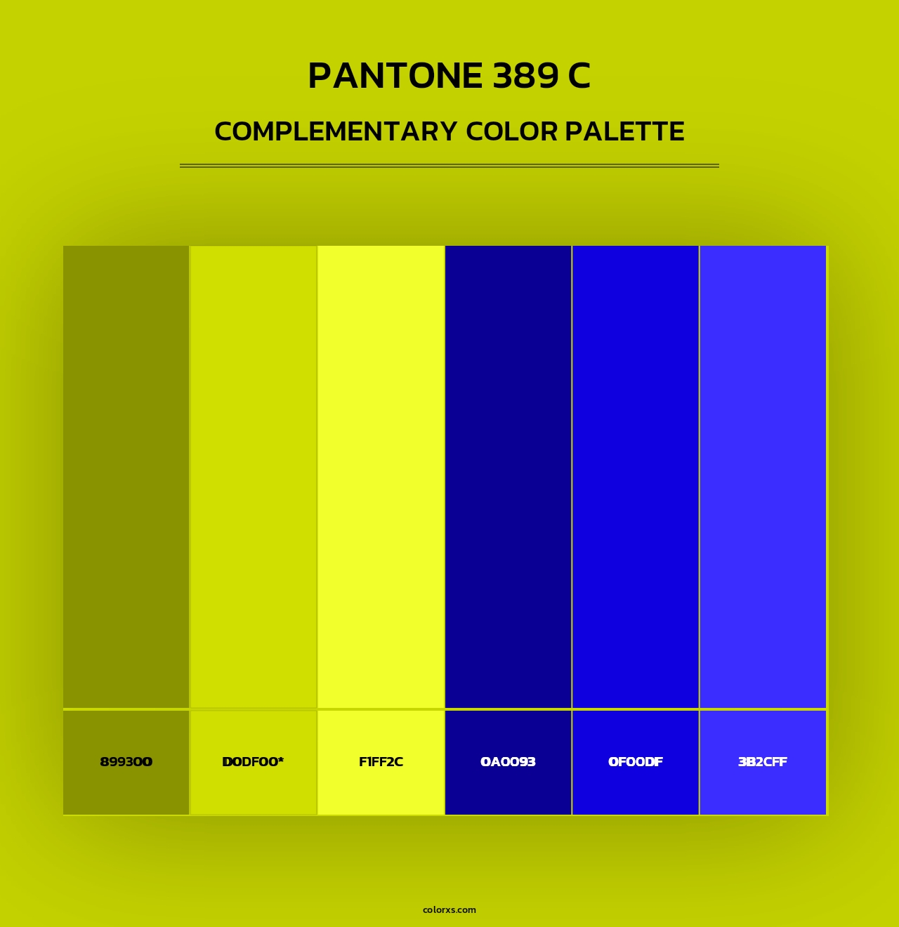 PANTONE 389 C - Complementary Color Palette