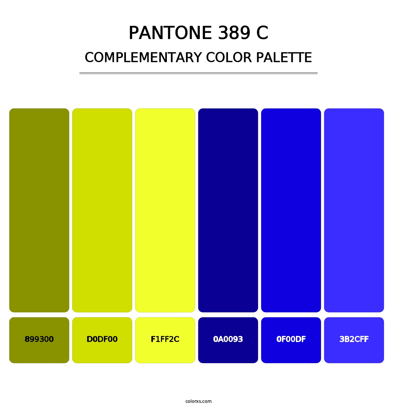 PANTONE 389 C - Complementary Color Palette