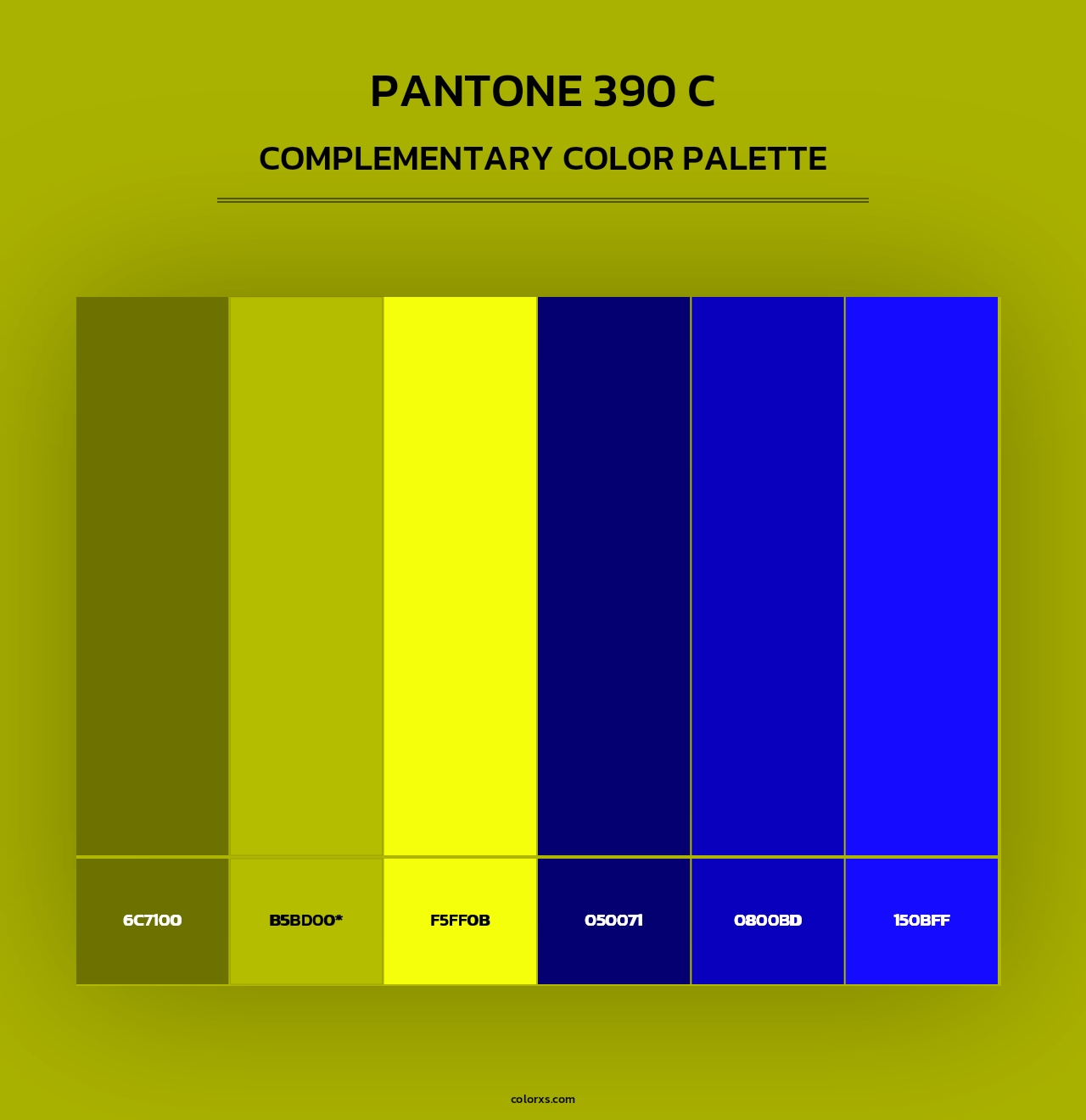 PANTONE 390 C - Complementary Color Palette