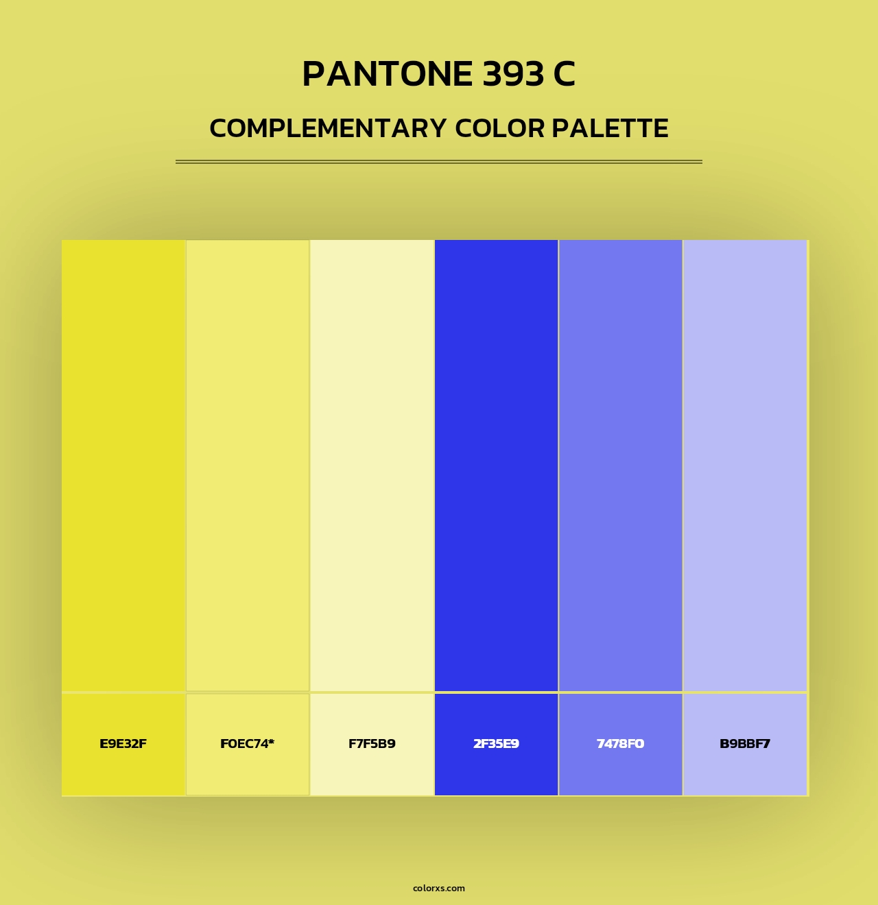 PANTONE 393 C - Complementary Color Palette
