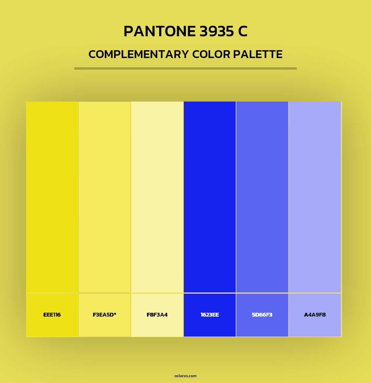 PANTONE 3935 C - Complementary Color Palette