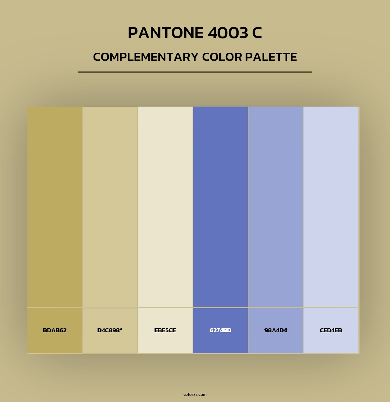 PANTONE 4003 C - Complementary Color Palette