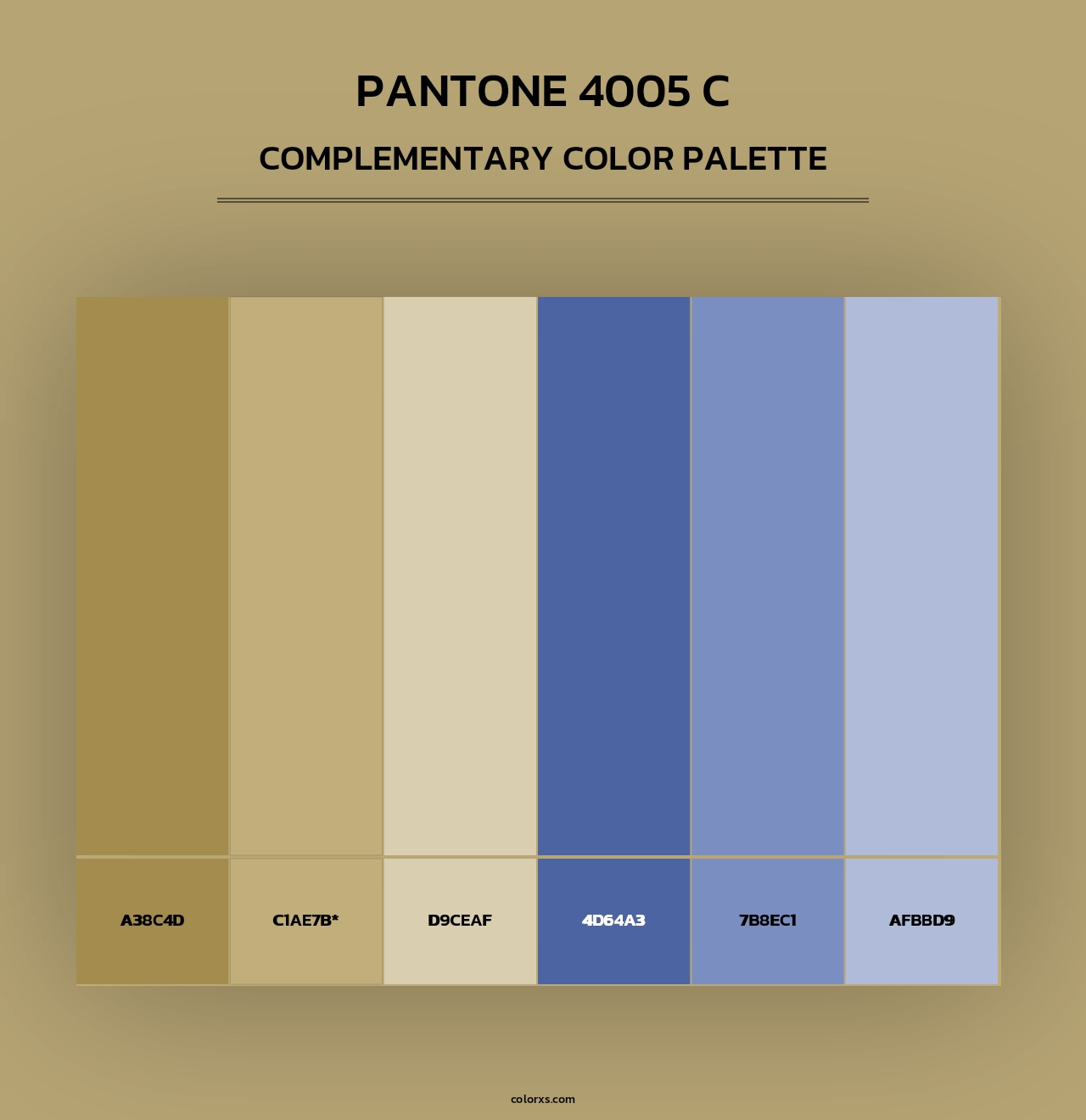 PANTONE 4005 C - Complementary Color Palette