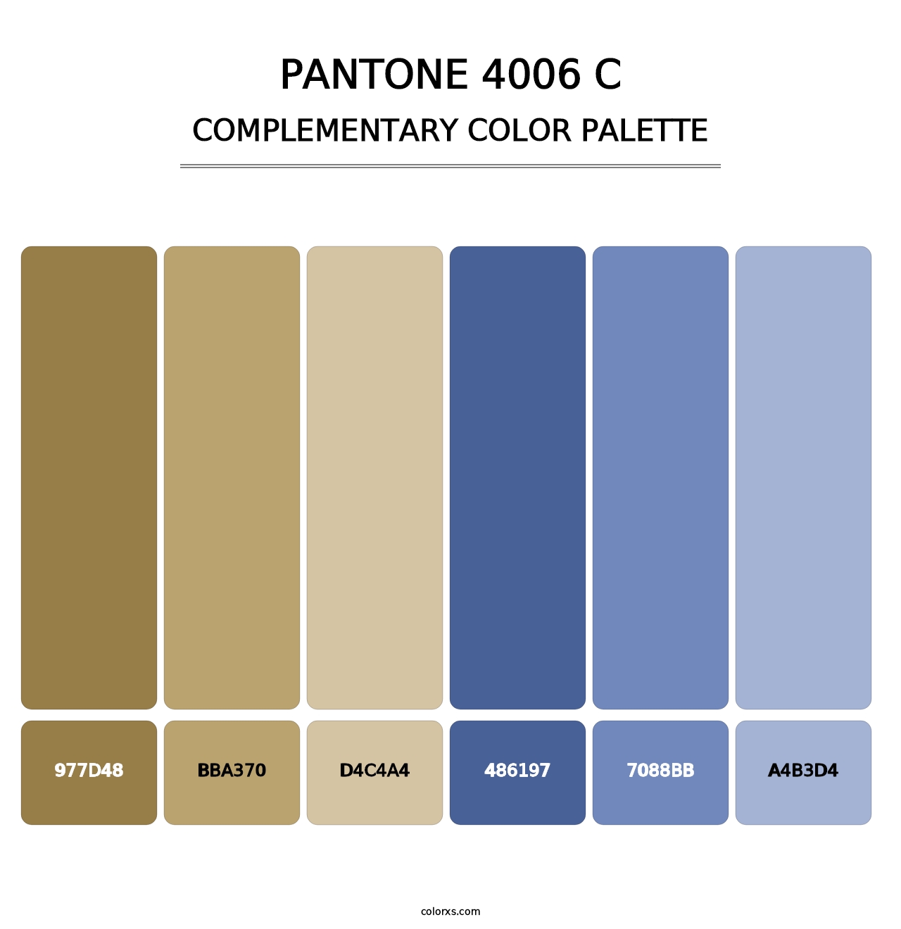 PANTONE 4006 C - Complementary Color Palette