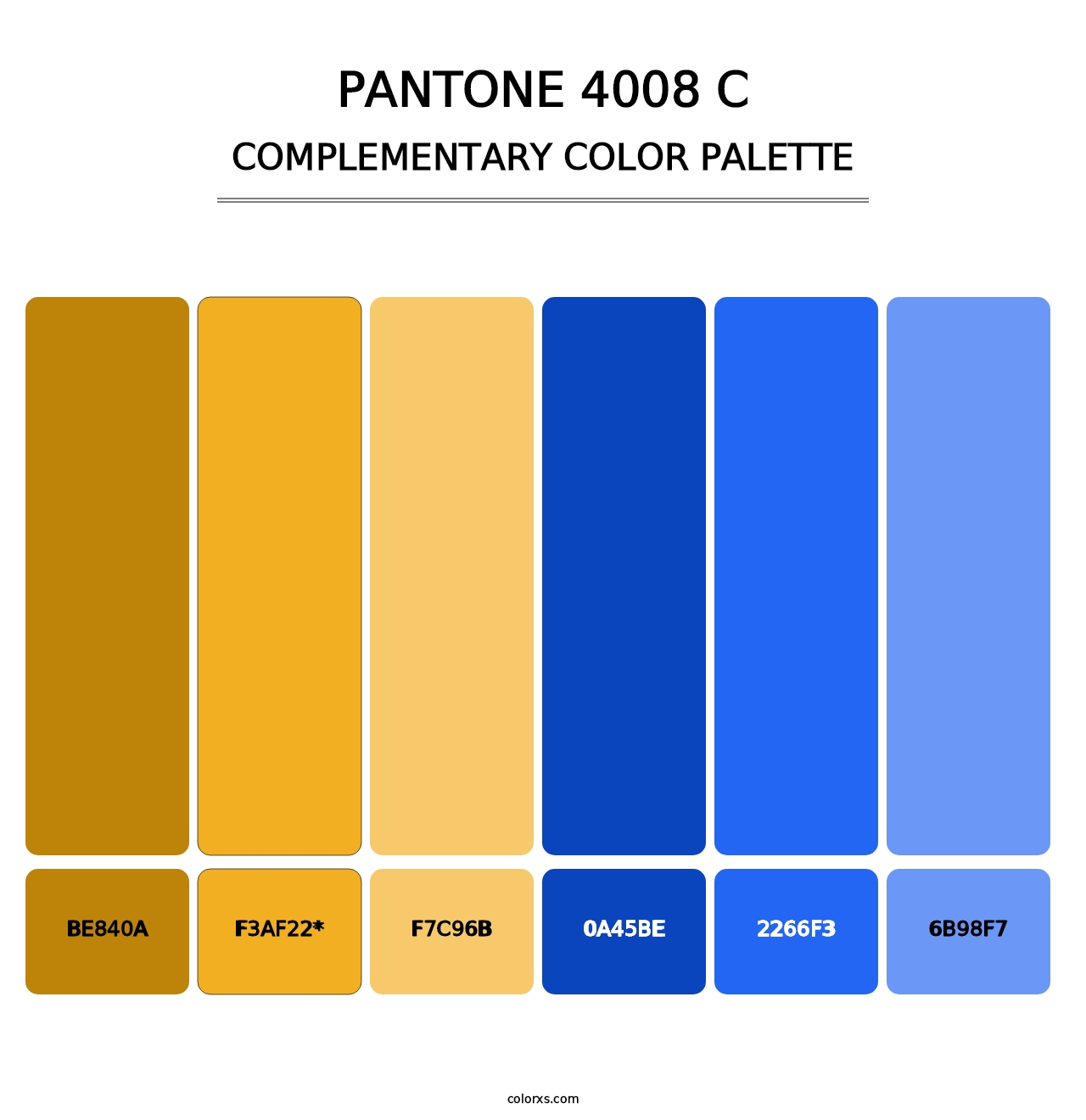 PANTONE 4008 C - Complementary Color Palette