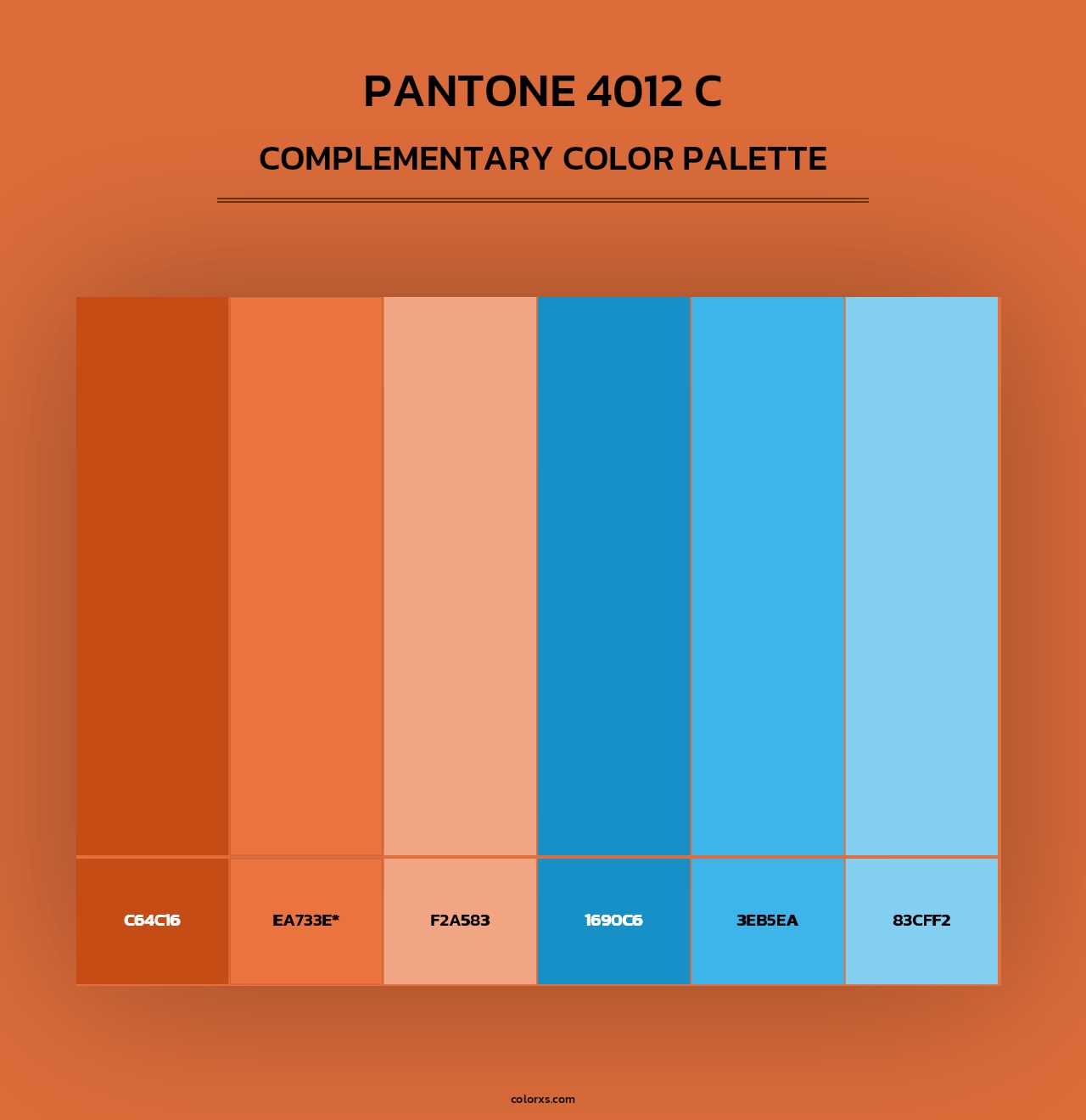 PANTONE 4012 C - Complementary Color Palette