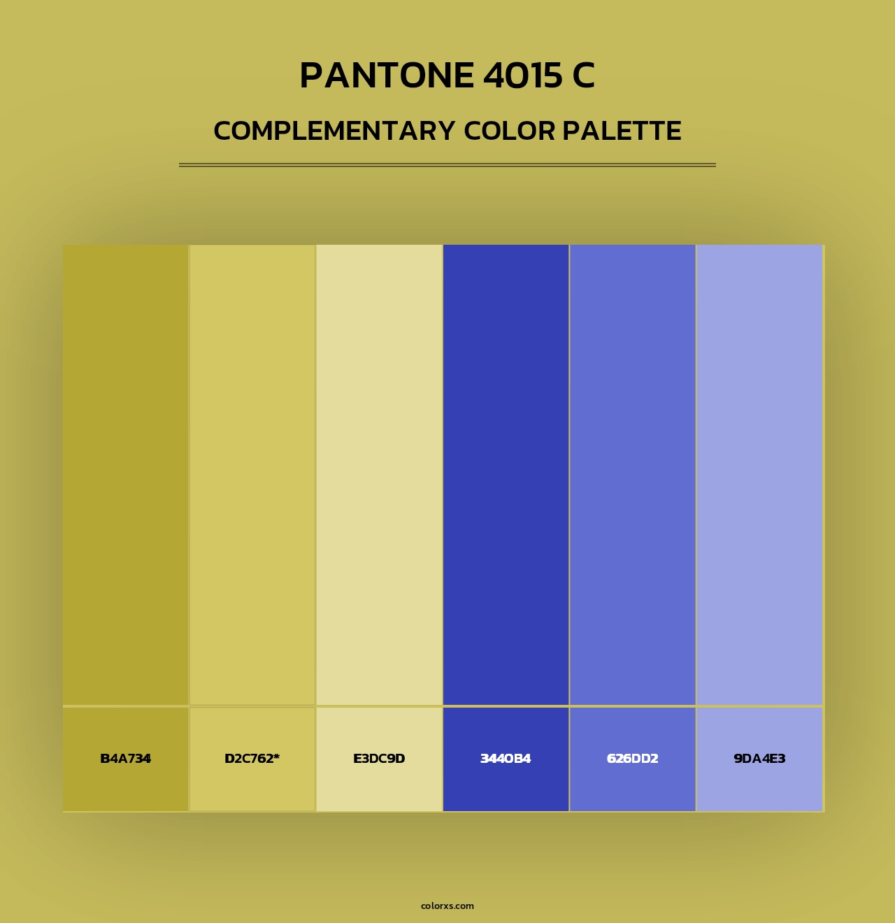 PANTONE 4015 C - Complementary Color Palette