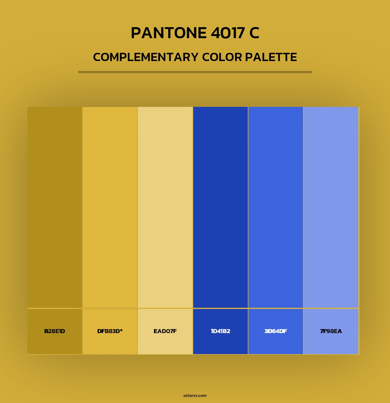 PANTONE 4017 C - Complementary Color Palette