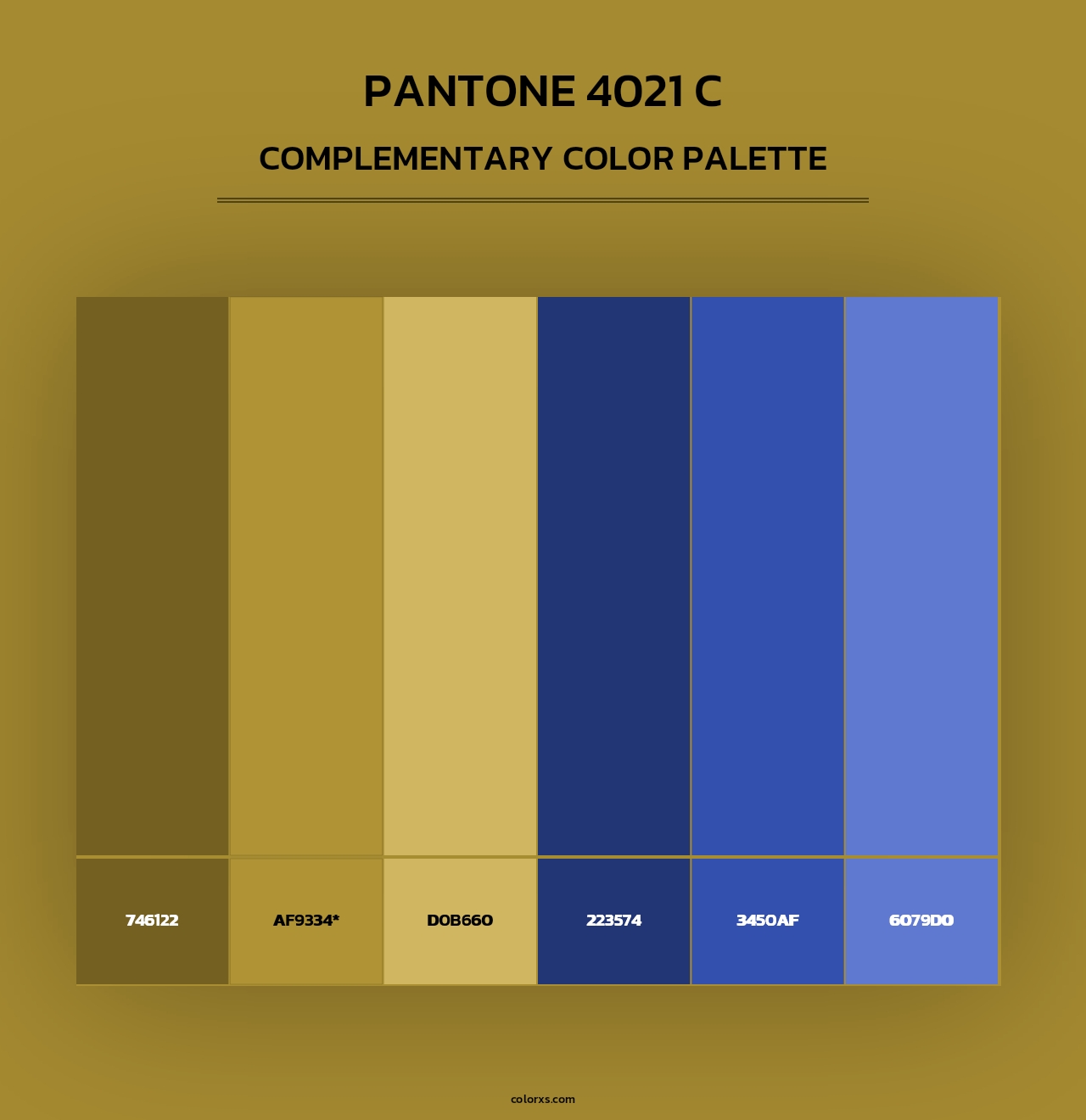 PANTONE 4021 C - Complementary Color Palette