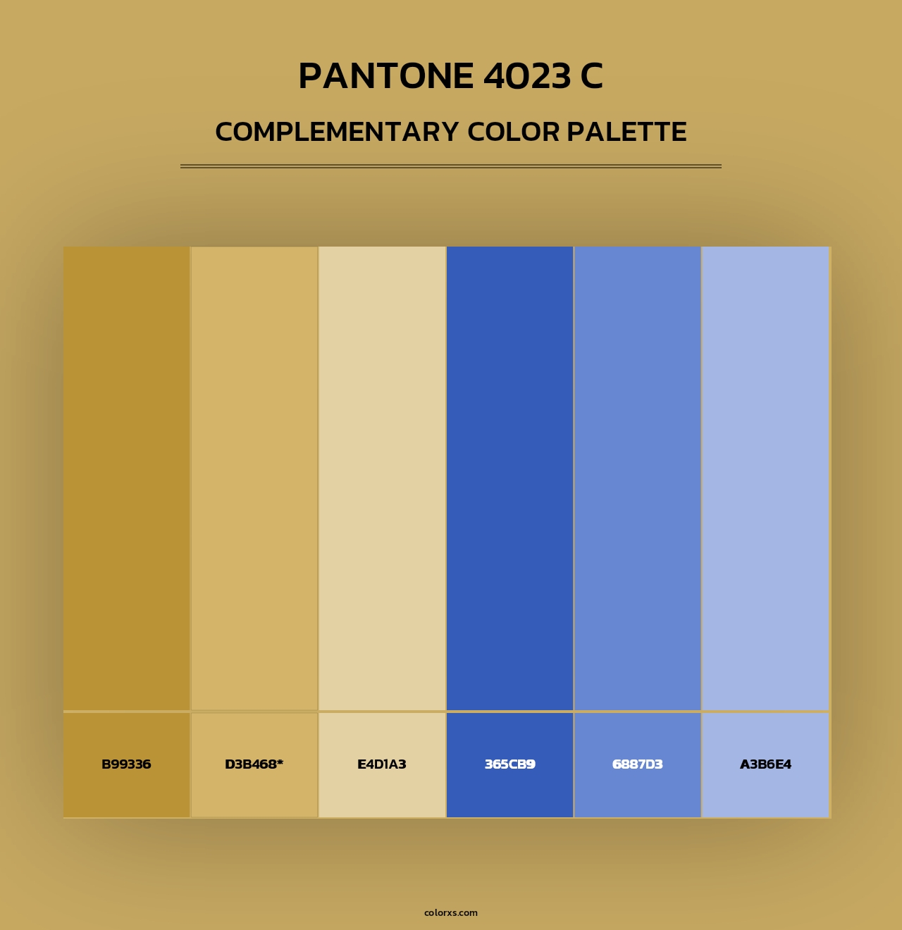 PANTONE 4023 C - Complementary Color Palette