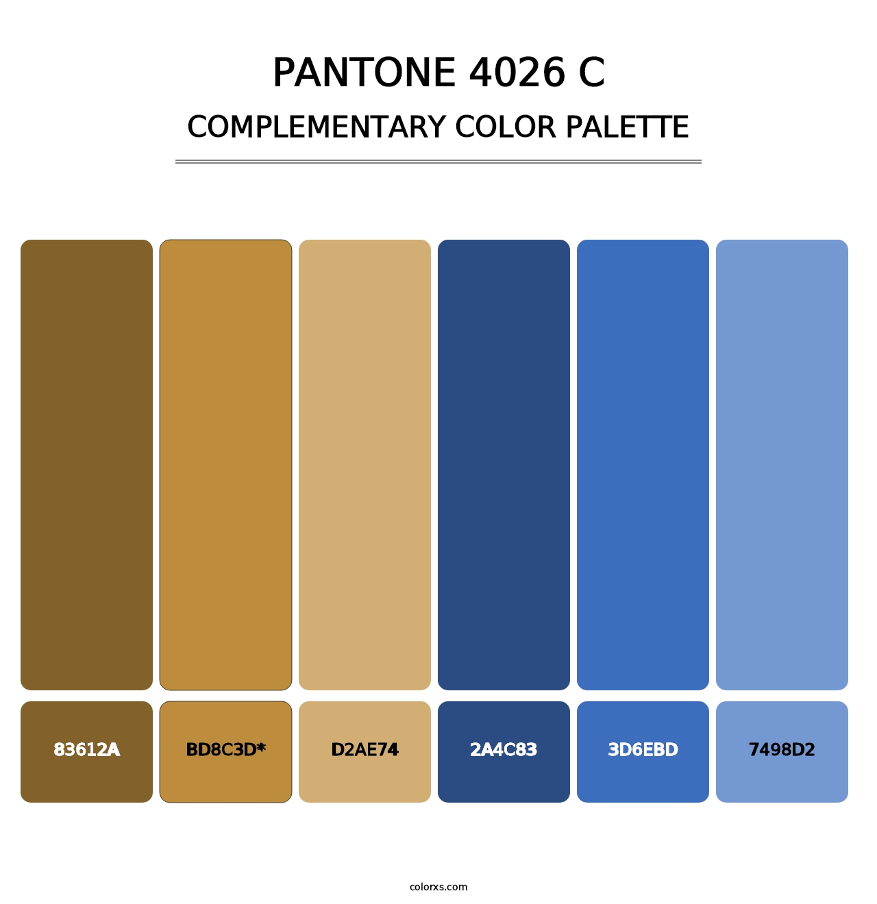 PANTONE 4026 C - Complementary Color Palette