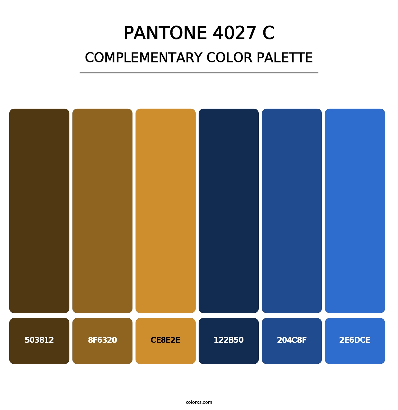 PANTONE 4027 C - Complementary Color Palette