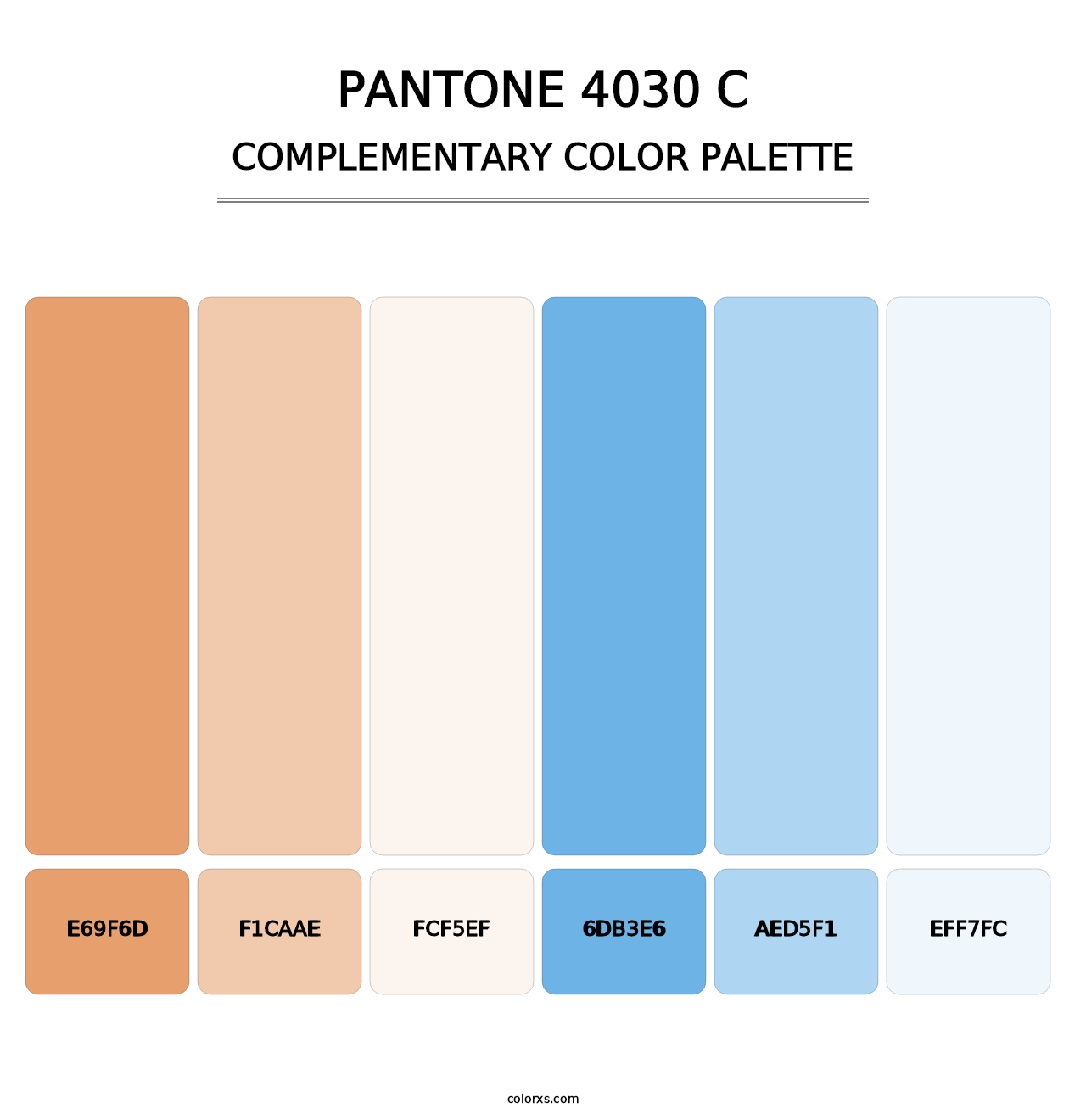 PANTONE 4030 C - Complementary Color Palette