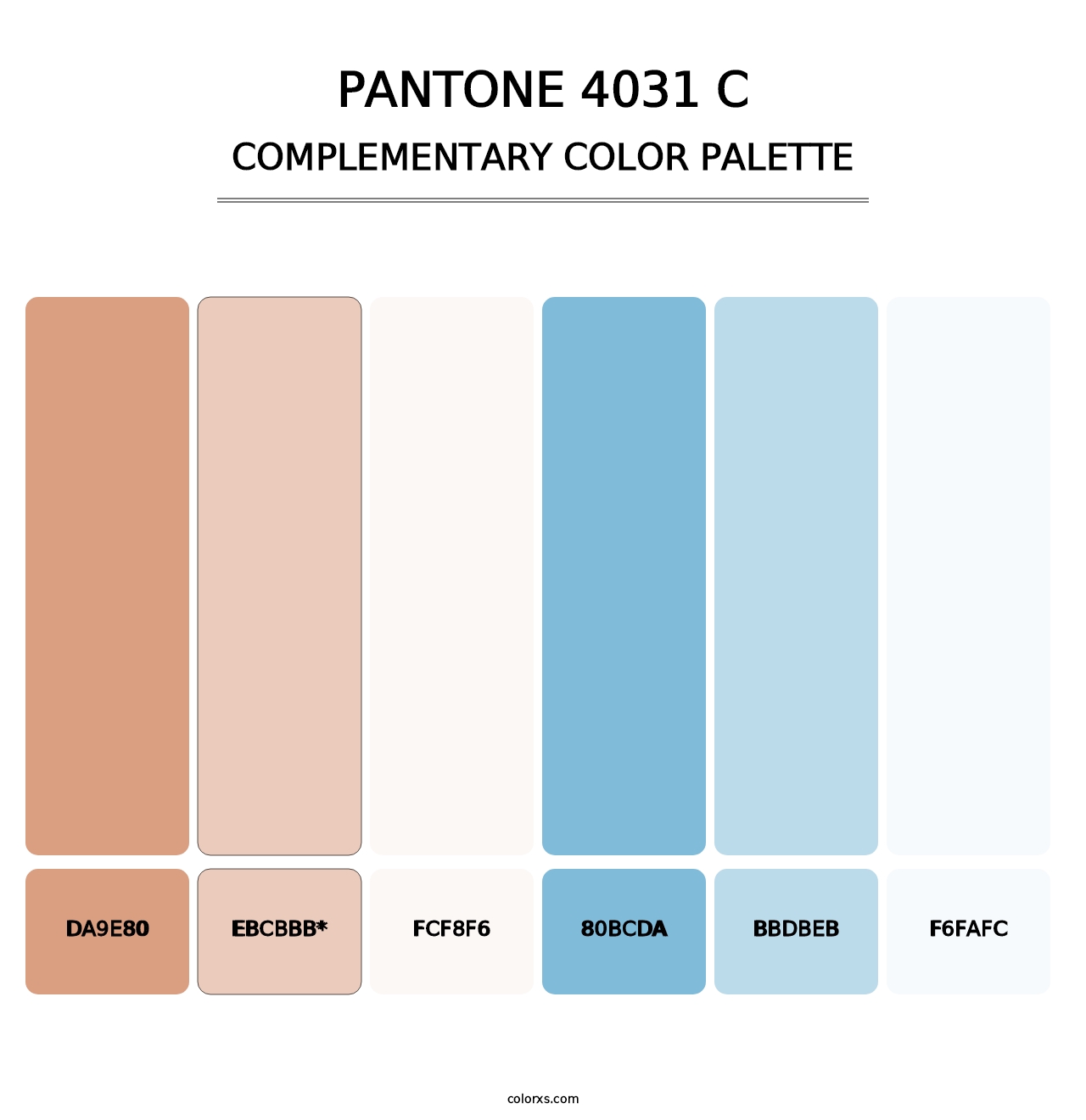 PANTONE 4031 C - Complementary Color Palette