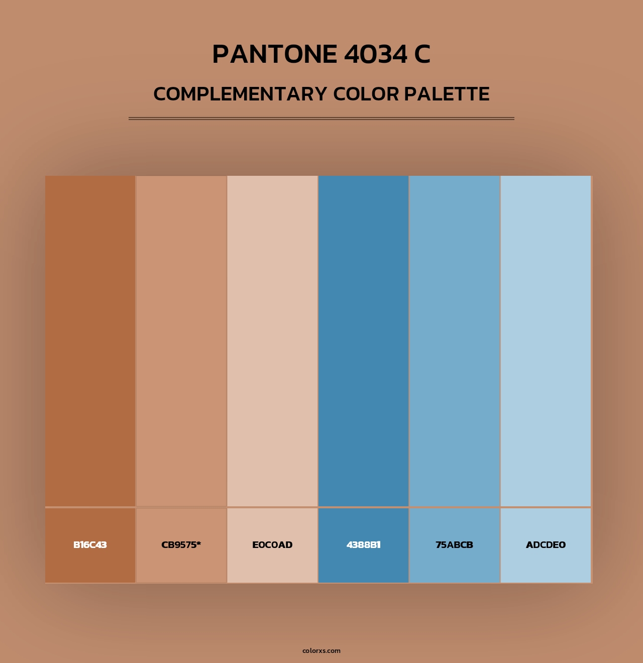 PANTONE 4034 C - Complementary Color Palette