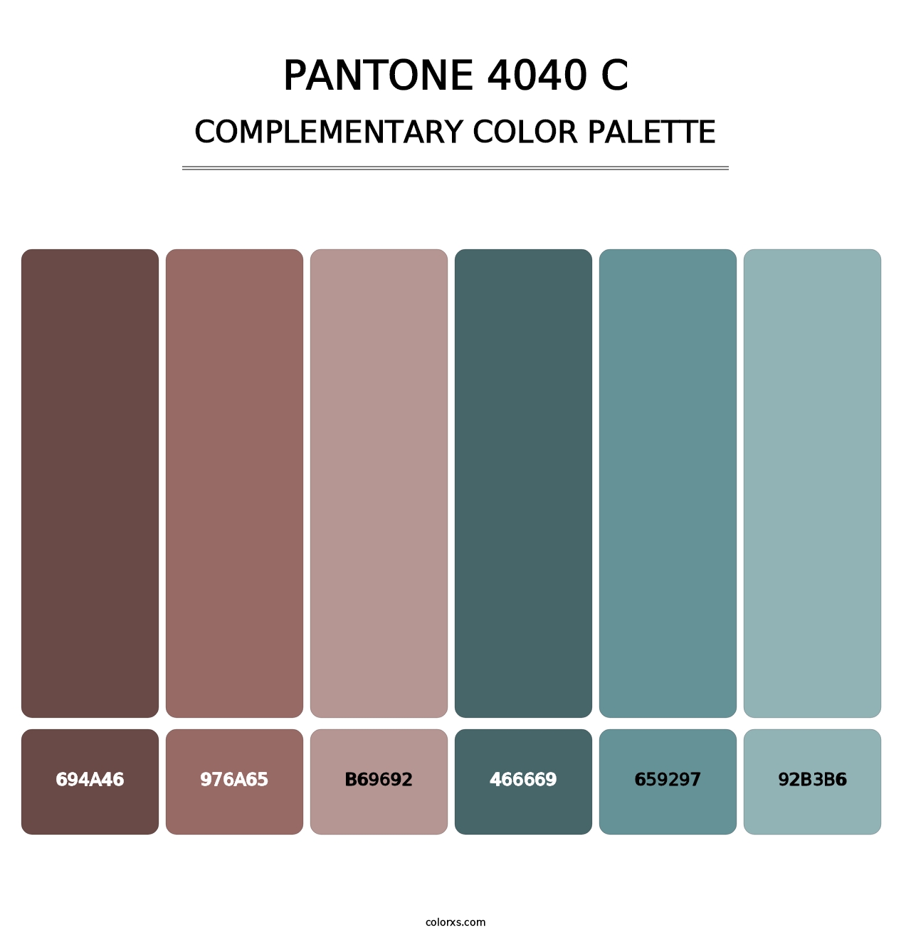 PANTONE 4040 C - Complementary Color Palette