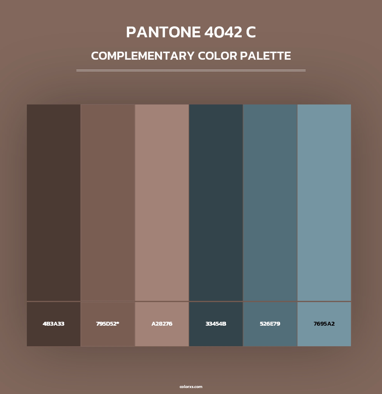 PANTONE 4042 C - Complementary Color Palette