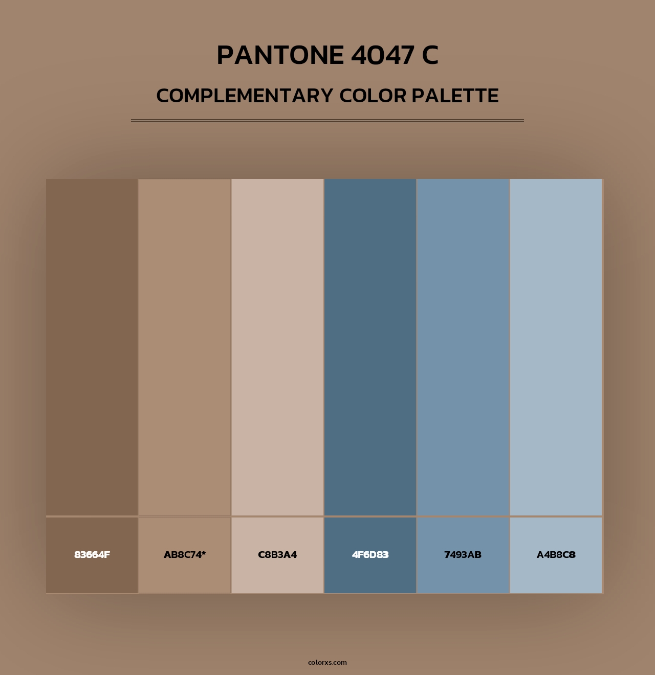 PANTONE 4047 C - Complementary Color Palette