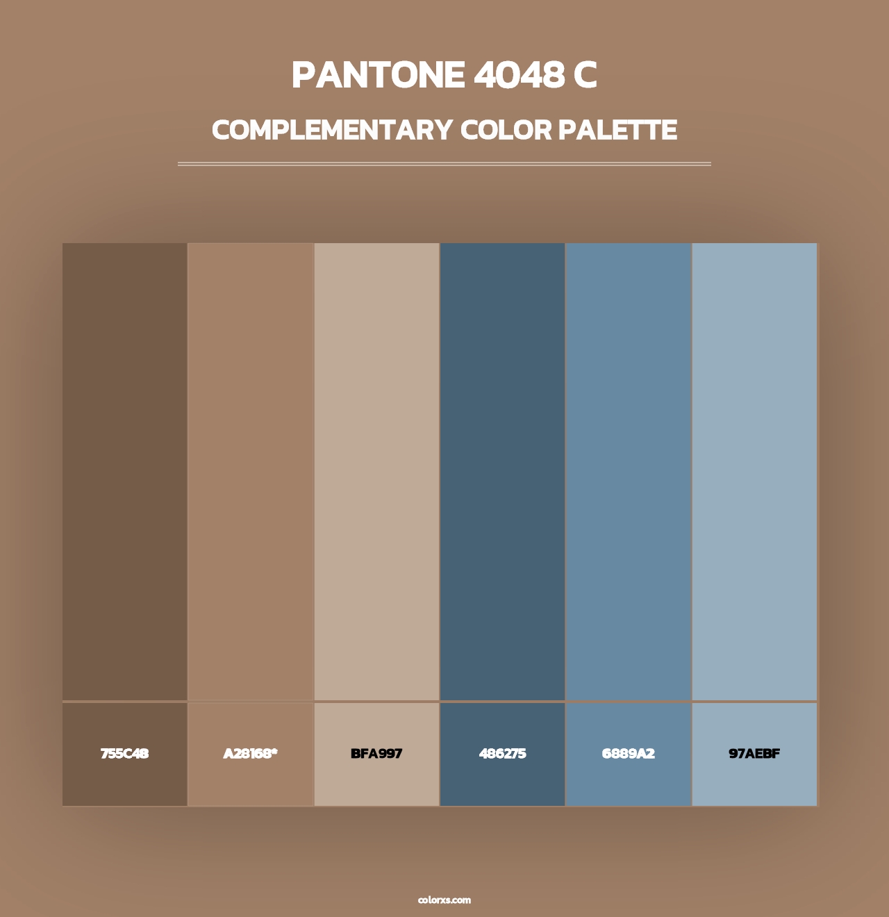 PANTONE 4048 C - Complementary Color Palette