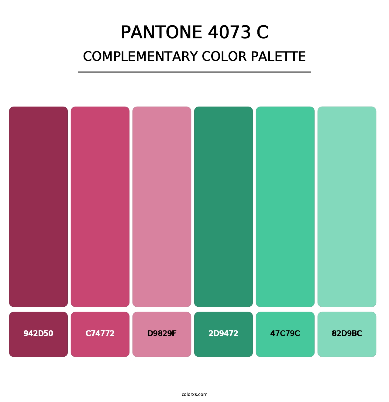 PANTONE 4073 C - Complementary Color Palette