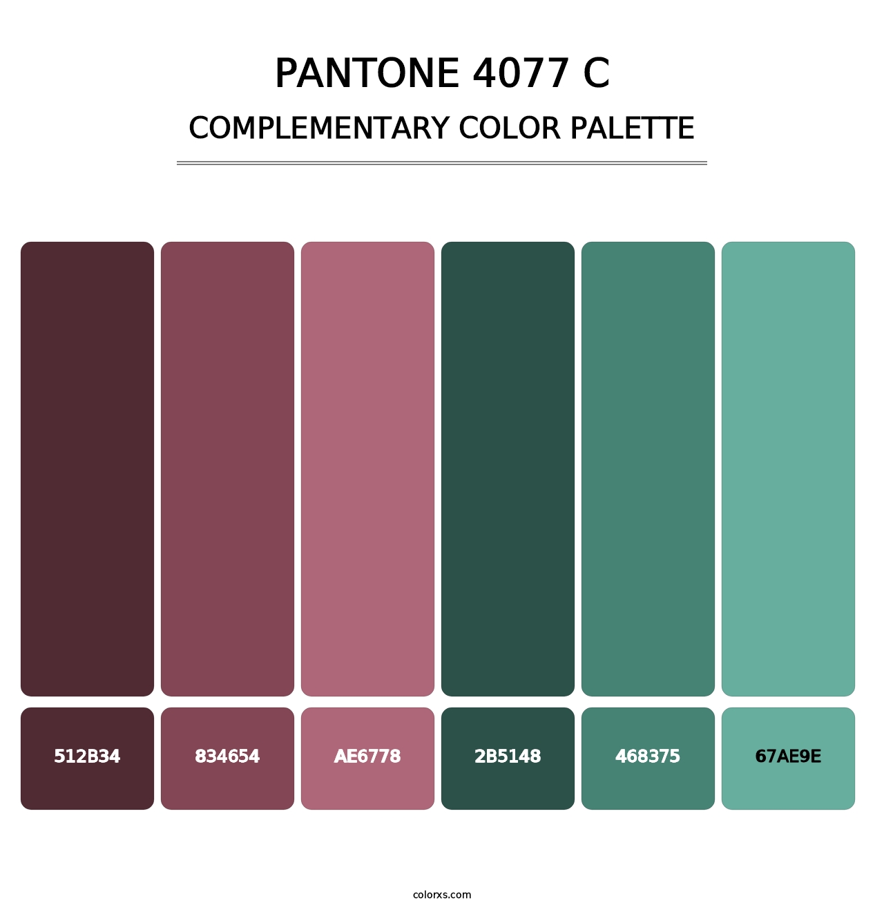 PANTONE 4077 C - Complementary Color Palette