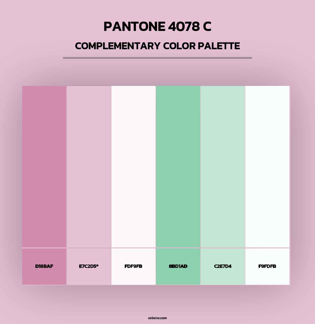 PANTONE 4078 C - Complementary Color Palette