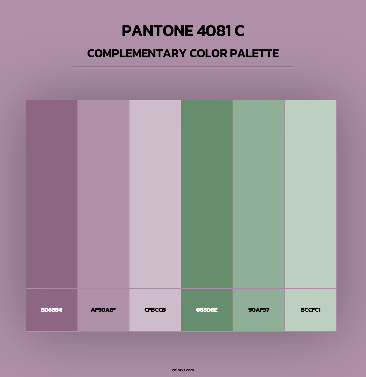 PANTONE 4081 C - Complementary Color Palette