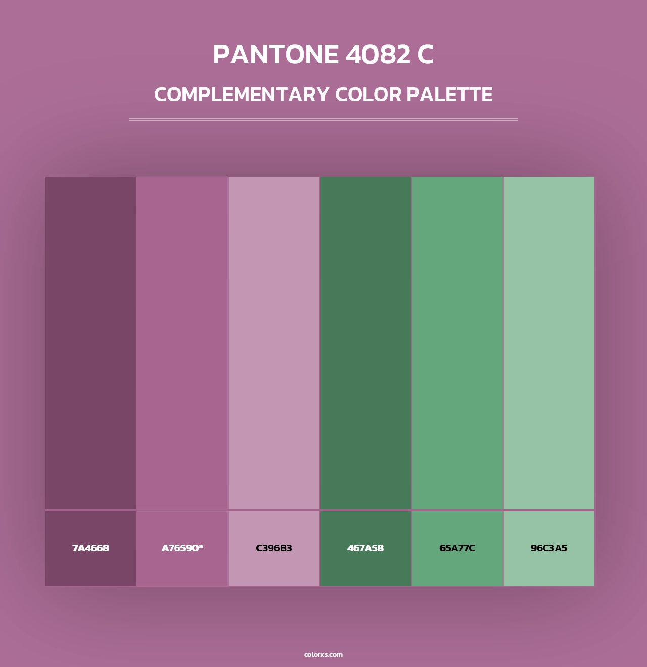 PANTONE 4082 C - Complementary Color Palette