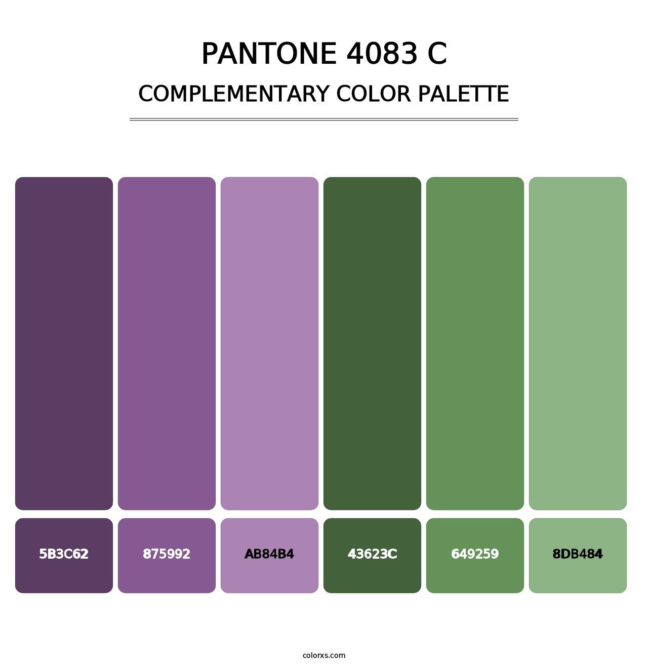 PANTONE 4083 C - Complementary Color Palette
