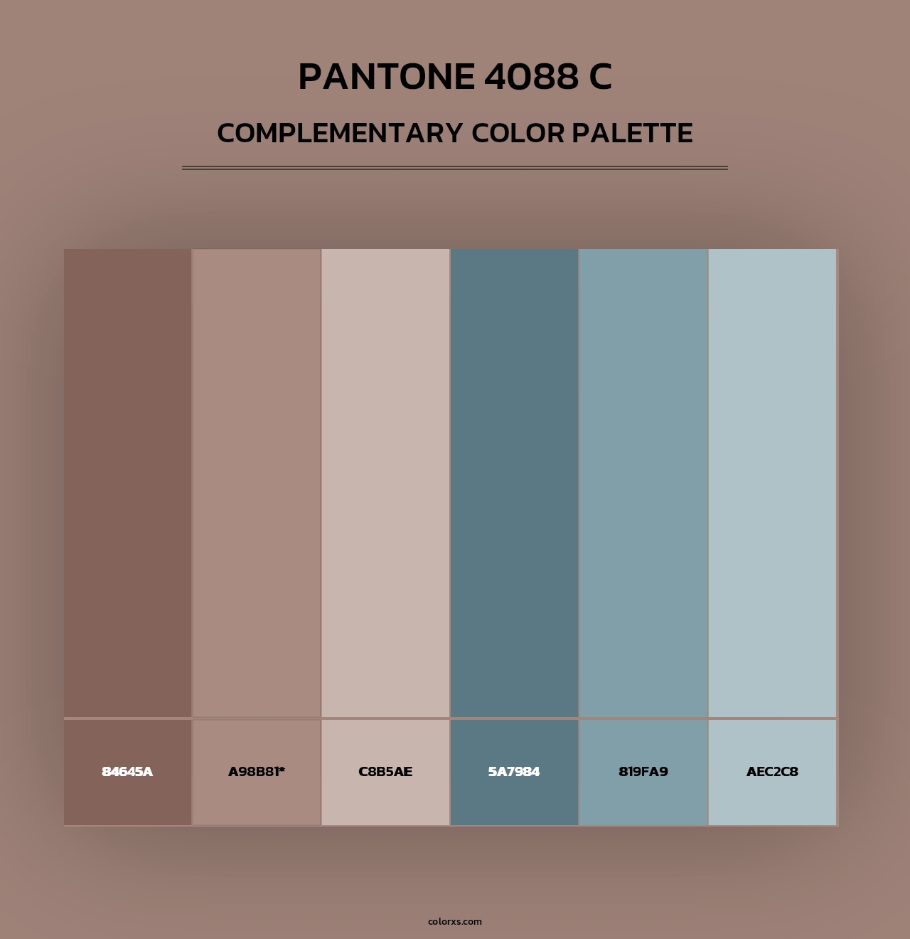 PANTONE 4088 C - Complementary Color Palette