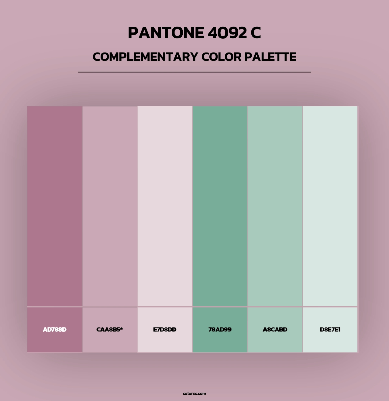PANTONE 4092 C - Complementary Color Palette