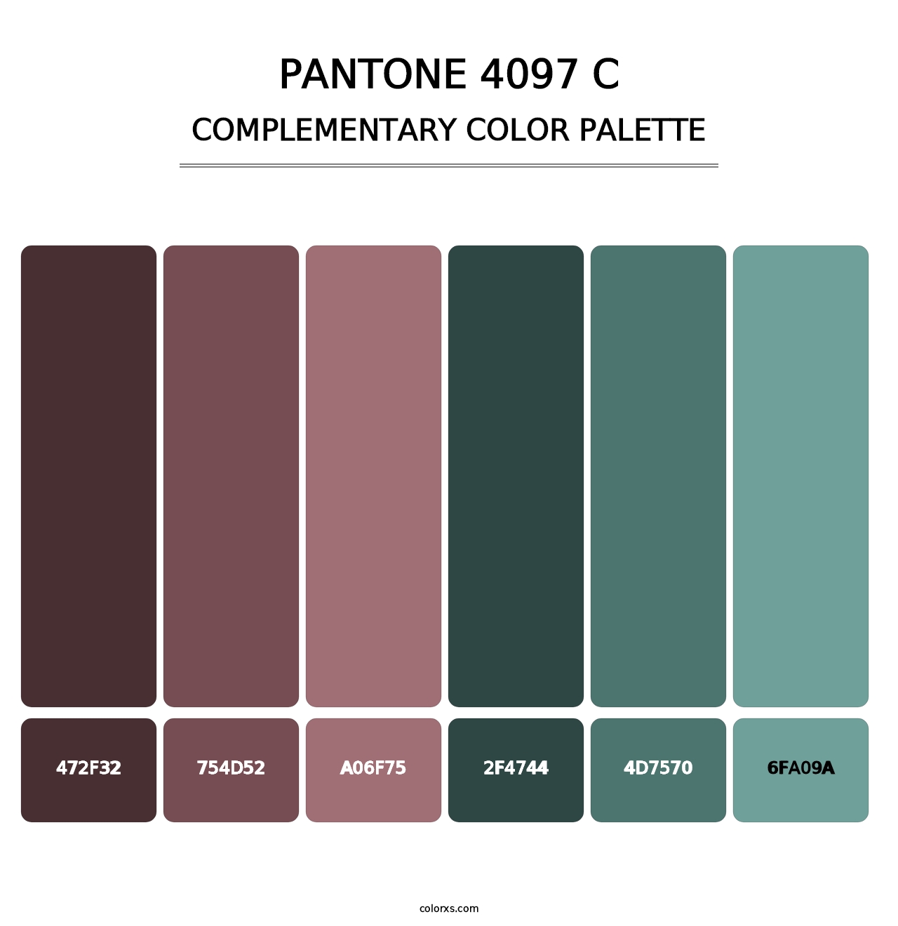 PANTONE 4097 C - Complementary Color Palette