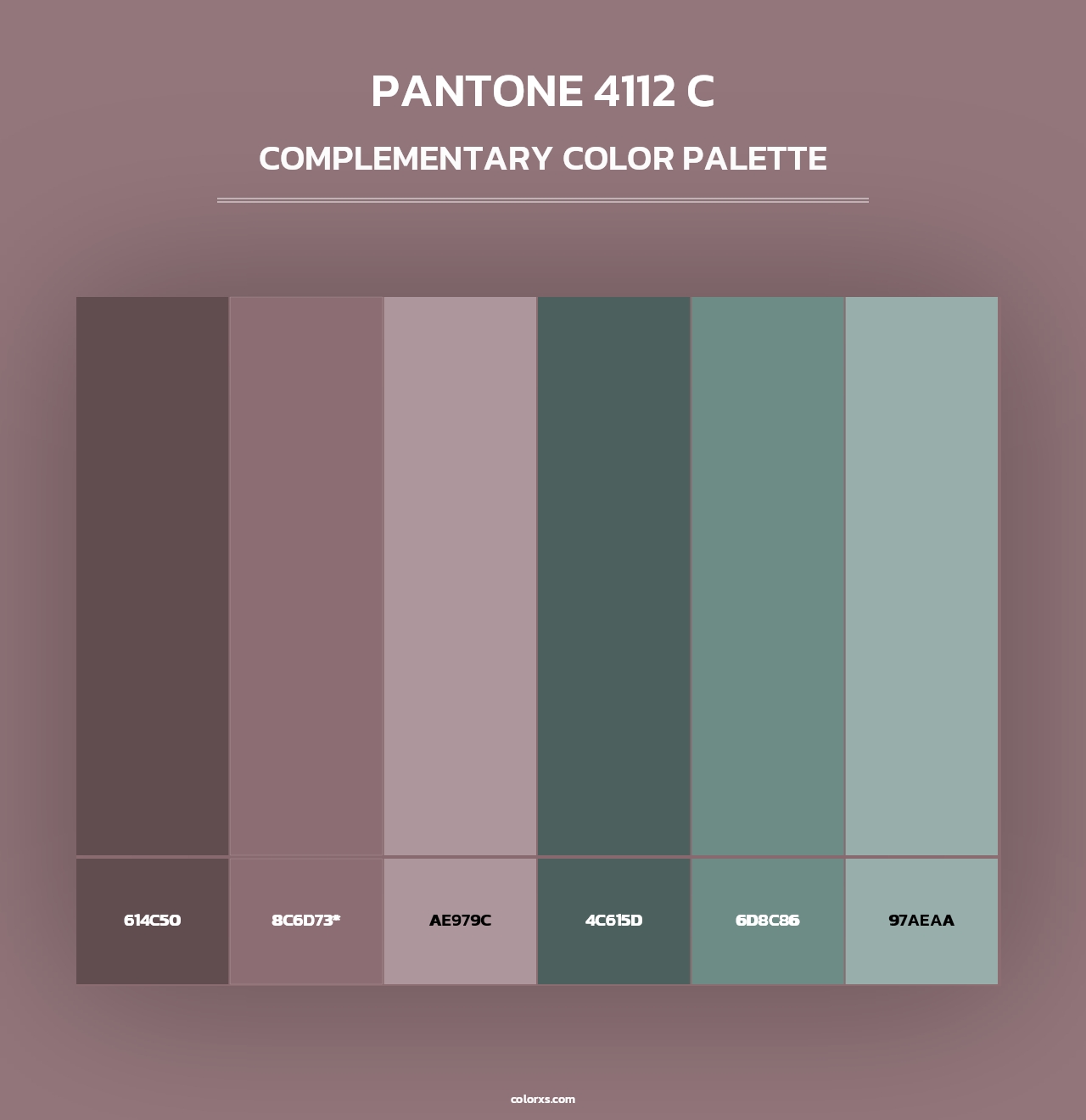 PANTONE 4112 C - Complementary Color Palette