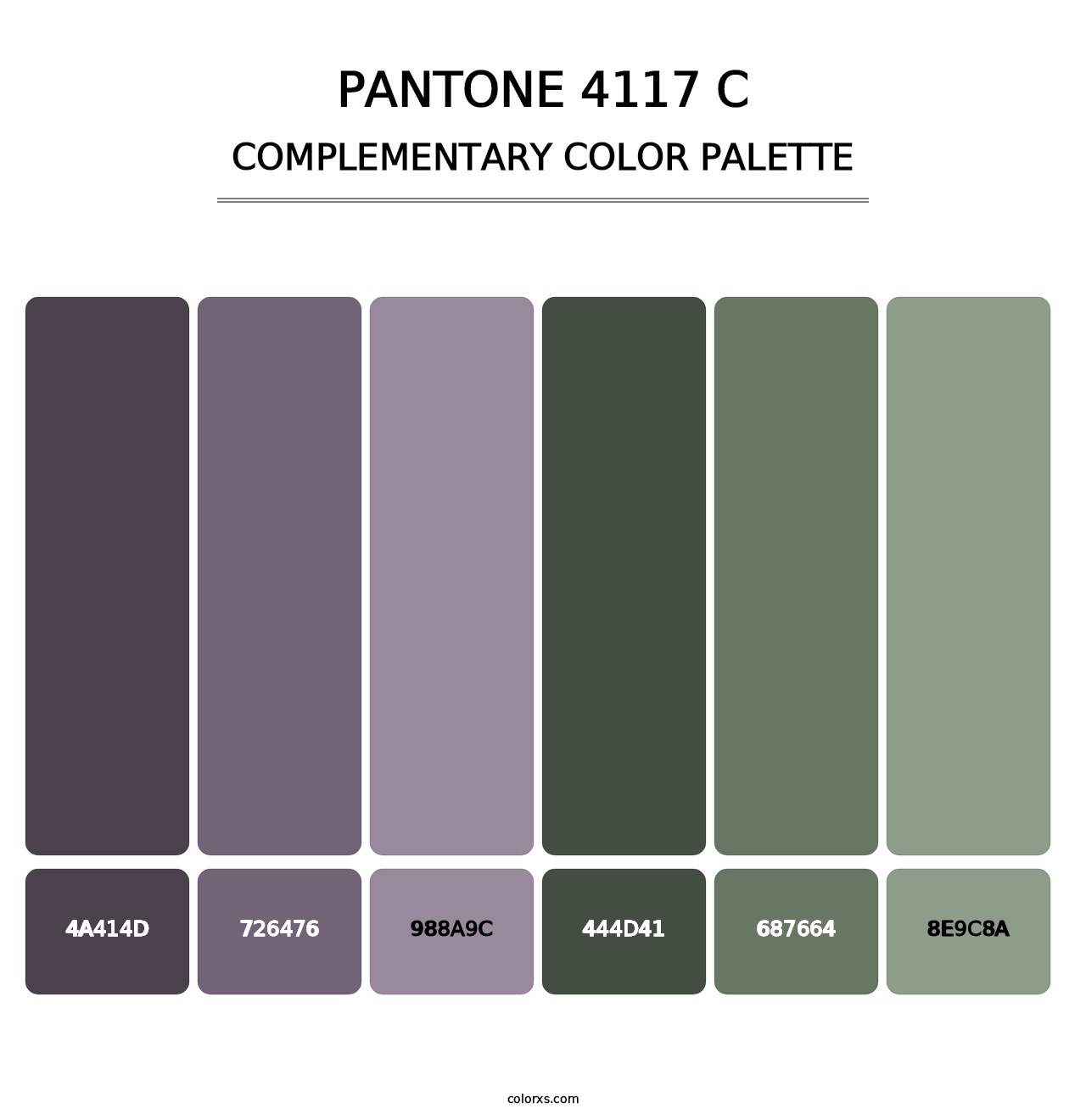 PANTONE 4117 C - Complementary Color Palette
