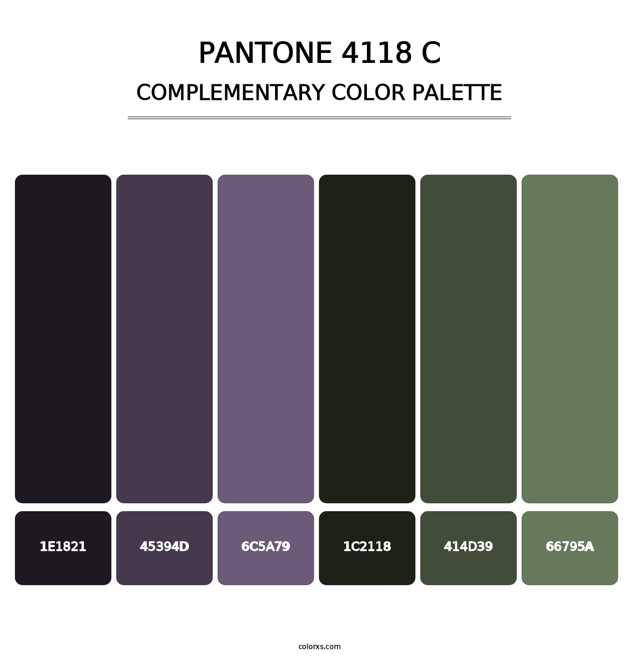 PANTONE 4118 C - Complementary Color Palette