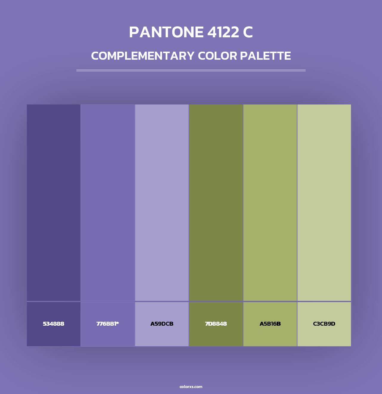 PANTONE 4122 C - Complementary Color Palette