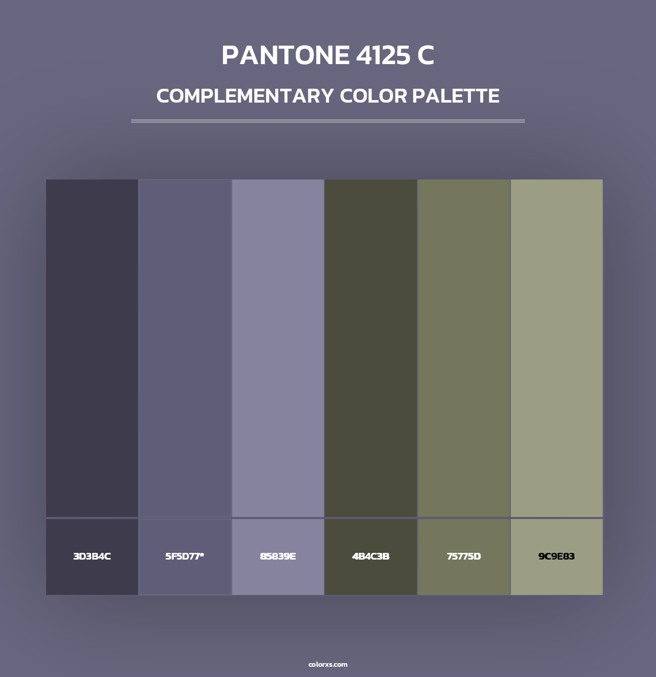 PANTONE 4125 C - Complementary Color Palette