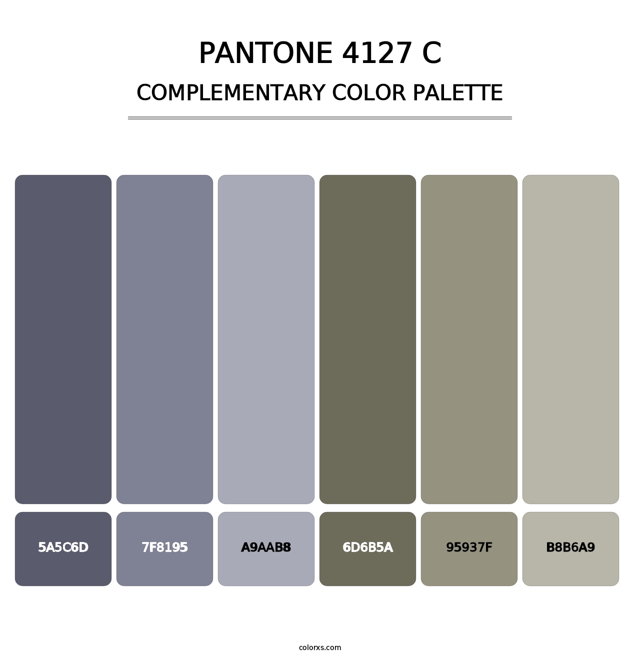 PANTONE 4127 C - Complementary Color Palette
