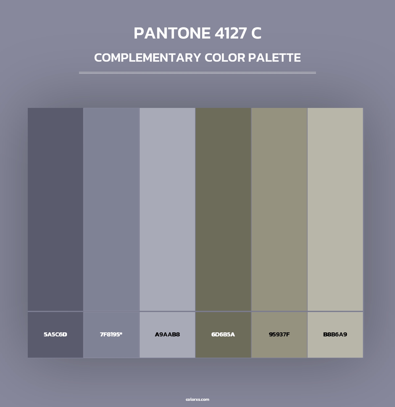 PANTONE 4127 C - Complementary Color Palette