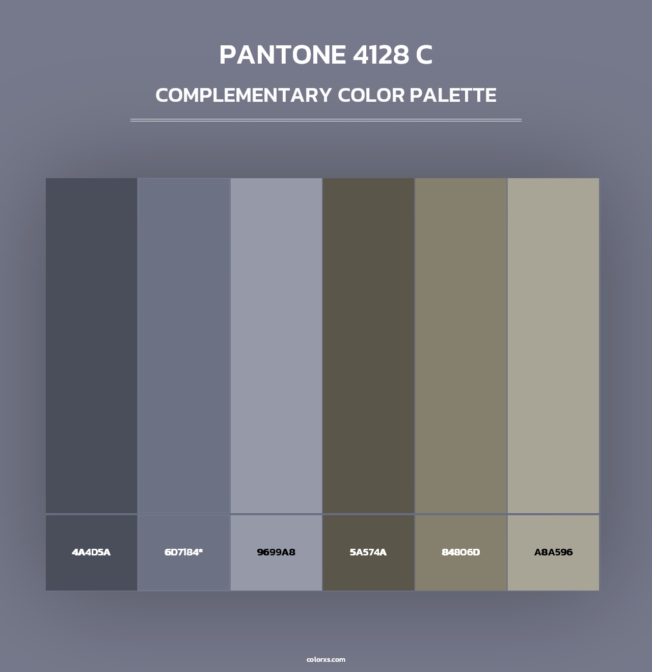 PANTONE 4128 C - Complementary Color Palette